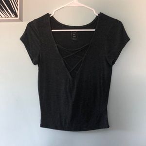 Grey ME TO WE crop top